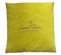 Generico Cuscino Decorativo Champagne Joseph Perrier, Doppio Colore Giallo e Nero, 40x40 cm, per Sedie e Divani