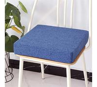Generico cuscino di seduta Cuscino per sedia in memory foam per poltrona, cuscino di rialzo antiscivolo, cuscino per sedia confortevole per interni ed esterni, auto, ufficio, divano (50x50x8 cm, blu