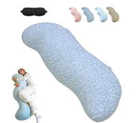 Generico Cuscino For Il Corpo A Forma Di Baccello Di Pisello For Chi Dorme Sul Fianco, Cuscino Chi Dorme Sul Fianco Con Curva A Doppia Onda Con Fodera Staccabile(Leopard Blue)