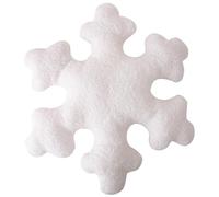 Generico Cuscino Natalizio Fiocco di Neve Peluche, Cuscino Decorativo Inverno Morbido, Idea Regalo per Casa, Ufficio, Bianco e Rosa, Forma 3D, Imbottitura in PP Cotone (Bianco, 38 * 38 cm)