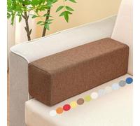 Generico Cuscino per Bracciolo Laterale del Divano, Supporto Rettangolare per I Gomiti, Cuscino di Supporto Lombare in Schiuma, Cuscino Poggiatesta Rimovibile per Schienale Auto,caffè,80x20x20cm