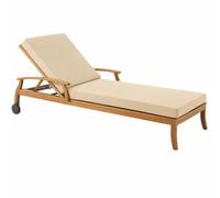 Generico Cuscino per Lettino Prendisole, Materassino per Lettino Prendisole, Cuscino per Sdraio da Esterno e Giardino in Poliestere Impermeabile con Spugna 50D, 6 Lacci,off White,203x66x6cm