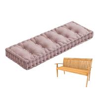 Generico Cuscino per Panca da 10 cm, con Maniglia, in Morbido Velluto, per Sedia da Esterno Panca per Davanzale Patio Interni Ingresso Scarpiera Panca Giardino Sedie Cuscini,Rosa,140x45cm