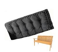 Generico Cuscino per Panca da 10 cm, con Maniglia, in Morbido Velluto, per Sedia da Esterno Panca per Davanzale Patio Interni Ingresso Scarpiera Panca Giardino Sedie Cuscini,Nero,120x50cm
