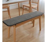 Generico Cuscino Per Panca Da Giardino/portico - 100/120/150 X 30/35/40 Cm Antiscivolo, Resistente Esterni/interni Patio, Veranda, Altalene O Sedute Finestra(Dark gray,35x150cm)