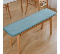 Generico Cuscino Per Panca Da Giardino/portico - 100/120/150 X 30/35/40 Cm Antiscivolo, Resistente Esterni/interni Patio, Veranda, Altalene O Sedute Finestra(Light blue,35x150cm)