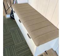 Generico Cuscino per Panca da Interni, Cuscini in Velluto Teddy per Panche da Interno, Lavabile Rimovibile, per Panca da Giardino, Cucina, Sala da Pranzo, Patio Altalena,Beige Gray,150x50x4cm