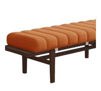 Generico Cuscino per Panca da Interno 80x40 100x50 130x40 Lavabile Rimovibile, Cuscino per Panca Rettangolare A 2/3 Posti, per Panca da Giardino, Cucina, Sala da Pranzo,Arancia,40x80cm
