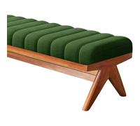 Generico Cuscino per Panca da Interno Velluto, Cuscino per Panca Rettangolare A 2/3 Posti, Cuscino per Panca da Giardino, per Divano Davanzale Interno Ed Esterno,Dark Green,30x65cm