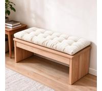 Generico Cuscino per Panca, per Interni Ed Esterni, 8 Cm Realizzato in Velluto a Coste, Un Tessuto Caldo E Confortevole Antiscivolo per Panche da Soggiorno, Giardino O Dondoli.,Beige,60x30x8cm