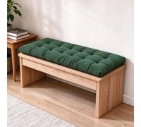 Generico Cuscino per Panca, per Interni Ed Esterni, 8 Cm Realizzato in Velluto a Coste, Un Tessuto Caldo E Confortevole Antiscivolo per Panche da Soggiorno, Giardino O Dondoli.,Verde,120x60x8cm