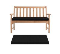 Generico Cuscino per Panca per Mobili da Interni, Cuscino per Panca Sfoderabile da Giardino, Cuscino Panca Esterno Antiscivolo Lavabile per Cucina, Sala da Pranzo, Patio,Nero,110×50×5cm