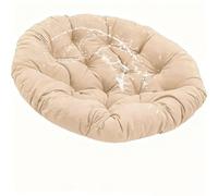 Generico Cuscino per Sedia a Dondolo, Cuscino Rotondo, Cuscino per Sedia in Rattan in Vimini Appes Impermeabili per Sedia da Giardino, Sedia Uova E Sedia a Dondolo,Cachi,80x80cm