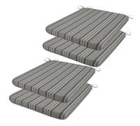 Generico Cuscino per Sedia con Lacci 2/4 Pezzi Esterno Impermeabili Cuscini Sedia 50×47×4cm Cuscino Seduta Antiscivolo Lavabile Per Giardino Terrazza Patio Ufficio Cucina(Color4,4pcs：50x47x4cm)