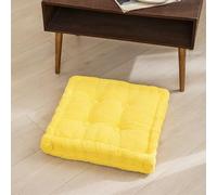 Generico Cuscino per Sedia Reclinabile in Corduroy, Cuscino per Poltrona Massaggiante, Cuscini Quadrati per Divano a Casa, Adatto Come Cuscino da Pavimento,Lemon Yellow,45 * 45cm/18 * 18''