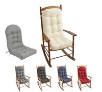 Generico Cuscino per sedia reclinabile in legno per sedia a dondolo rilassante, spesso e morbido, estivo, per viaggi, vacanze, uso interno ed esterno