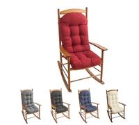 Generico Cuscino per sedia reclinabile in legno per sedia a dondolo rilassante, spesso e morbido, estivo, per viaggi, vacanze, uso interno ed esterno