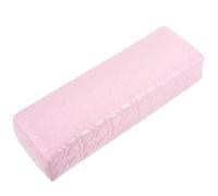 Generico Cuscino Poggiamani in Pelle Rosa a Righe per Manicure, Supporto la Mano Resistente ad Alta Densità, Strumento per Nail Art Fai da Te e Salone di Bellezza