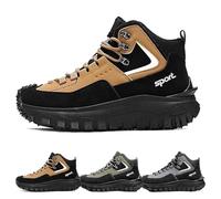 Generico Cushygait Boots Men, Men's Outdoor aterproof Non-Slip Puncture Proof Orthopedic Arch Support Hiking Boots (Khaki,7)