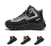 Generico Cushygait Boots Men, Men's Outdoor Hiking Boots Waterproof, Arch Support (Black,42)