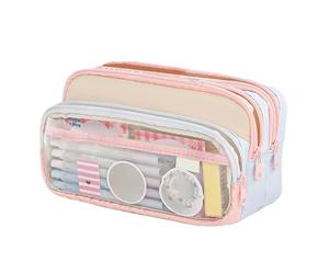 Generico Custodia A, Custodia A Con 3 Compartimenti, Borsa Per Il Deposito A Penna, Vantaggio Di Stoccaggio Igienico, Design Portatile E Leggero, 9x4 Pollici, Per I Viaggi Degli Uffici Scolastici