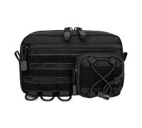 Generico Custodia amministrativa orizzontale 1000D: borsa organizer pratica con tasca frontale con coulisse per uso esterno(Black)