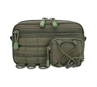Generico Custodia amministrativa orizzontale 1000D: borsa organizer pratica con tasca frontale con coulisse per uso esterno(Green)