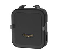 Generico Custodia con base di ricarica portatile per Insta360 GO Ultra: base di ricarica multiuso con attacco a slitta e filettature da 1/4" per luci LED, microfoni e treppiedi (Nero senza batteria)