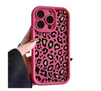 Generico Custodia con fantasia leopardata for iPhone 16 Pro Max Custodia protettiva antiurto for telefono Coque for iPhone 14 15 Pro Max 13 12 11 16e 17 Air(Hot Pink,For iPhone 17Pro Max)