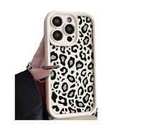 Generico Custodia con fantasia leopardata for iPhone 16 Pro Max Custodia protettiva antiurto for telefono Coque for iPhone 14 15 Pro Max 13 12 11 16e 17 Air(White,For iPhone 17 Pro)
