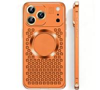 Generico Custodia in metallo per aromaterapia per iPhone 18 Pro - Orange | Compatibile con MagSafe, profumo di oceano integrato, ultraleggero, cavo, dissipazione del calore, fibbia a molla