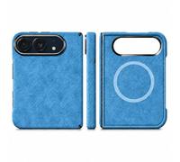 Generico Custodia in pelle scamosciata per iPhone Duo-Glacier | Compatibile con MagSafe, pelle scamosciata italiana, fatto a mano, ultrasottile, delicato al tatto, antiscivolo