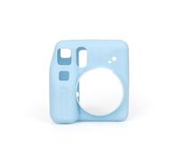 Generico Custodia in silicone di protezione di goccia per instax mini SE fotocamera semplice caso di colore solido (Blu)