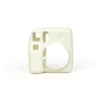 Generico Custodia in silicone di protezione di goccia per instax mini SE fotocamera semplice caso di colore solido (Bianco)