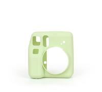 Generico Custodia in silicone di protezione di goccia per instax mini SE fotocamera semplice caso di colore solido (Verde)