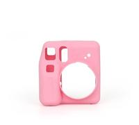 Generico Custodia in silicone di protezione di goccia per instax mini SE fotocamera semplice caso di colore solido (Rosa)