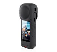 Generico Custodia in silicone per Insta360 X4, copertura protettiva con lente Protettore per fotocamera sportiva antiurto e antigraffio per Insta360X4 Accessori (Tappo dell'obiettivo)