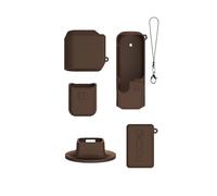 Generico Custodia morbida in silicone per DJI Pocket 4 con supporto da tavolo e cinturino da polso (Brown)