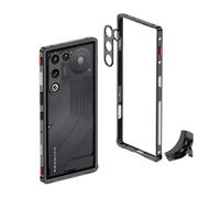 Generico Custodia paraurti di raffreddamento in lega di alluminio for Nubia Redmagic 11 Air Struttura in metallo Dissipazione del calore Protettiva Paraurti posteriore rigido(Nero)
