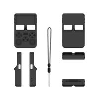 Generico Custodia per ANBERNIC R36S, Custodia protettiva per console di gioco, copertura protettiva in silicone, manica in tinta unita per console accessori (Nero)