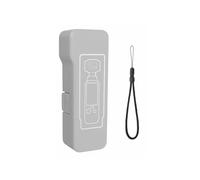 Generico Custodia Per DJI Pocket 4 Custodia con coperchio ribaltabile e vano porta-filtro magnetico con cinturino da polso, gimbal resistente agli urti e protezione per lo schermo (Corto grigio)