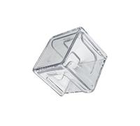 Genérico Custodia per gesso per stucco, supporto per gesso in acrilico trasparente, protezione quadrata per un solo cubo, accessorio professionale per tavolo