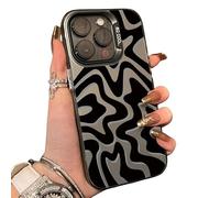 Generico Custodia per iPhone 16 Pro/Pro Max/15/14/13/12 Pro/11, in silicone morbido premium, con motivo esclusivo (iphone15,Black)