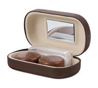 Generico Custodia per Lenti a Contatto Cosmetiche Doppia Scatola Portatile in Plastica Resistente, Organizer Compatto per Viaggi e Uso Quotidiano, Supporto per Lenti Accessori Inclusi,