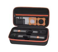 Generico Custodia per microfono wireless per JBL PartyBox Wireless Mic, custodia da viaggio rigida impermeabile e antiurto con doppia tasca in rete con cerniera per microfono portatile