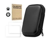 Generico Custodia per R36S/R35S/RGB20S, borsa per console di gioco, custodia rigida antiurto per console portatile con pellicola protettiva e copritastiera (2 pezzi+Nero)