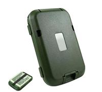 Genérico Custodia per schede, supporto di blocco in alluminio impermeabile: forniture di sicurezza portatili sicure contro il furto di dati, protezioni tascabili per carte prepagate, verde militare