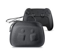 Generico Custodia per Steam Controller 2, custodia rigida da viaggio in EVA completamente nera, borsa protettiva antiurto e antipolvere per controller e accessori