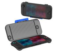 Generico Custodia per Switch 2, custodia rigida da viaggio in PC per console di gioco, copertura protettiva ultrasottile e portatile, porta di ricarica riservata (nero trasparente)