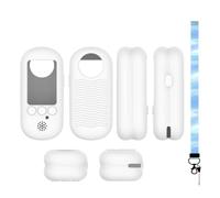 Generico Custodia per Takara Tomy Funshot, custodia protettiva in silicone per fotocamera, copertura antipolvere e antiurto con cordino (Bianco)